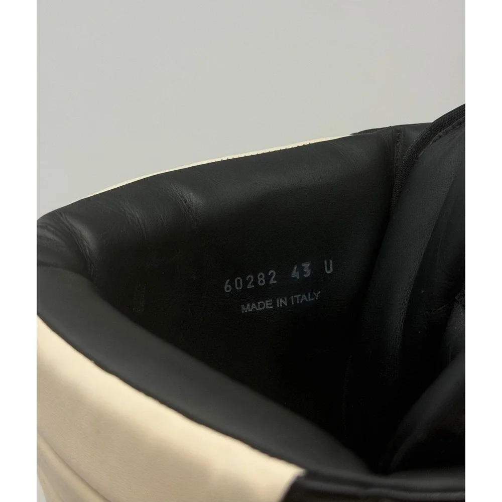 Rick Owens Mega Geobasket Sneaker Black/Milk Size 10 US 43 EU